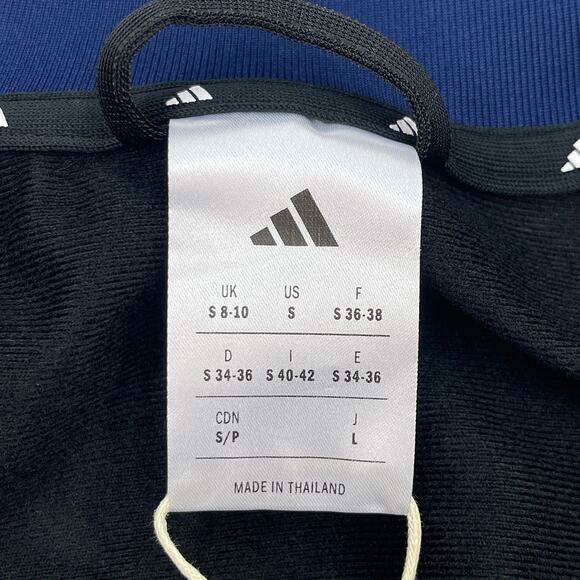 adidas Tricot 3-Stripes Fashion Track Top Sz S New $60 Black Blue Light Jacket - Picture 7 of 10